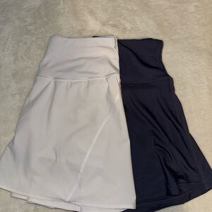 Elegant Women's Skirt Set in Grey and Cream